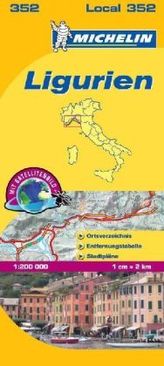 Michelin Karte Ligurien. Liguria