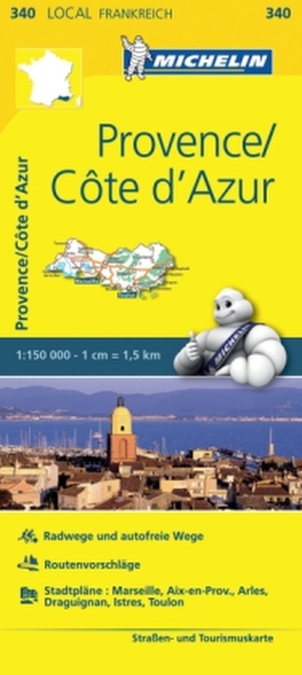 Michelin Karte Provence, Cote d' Azur. Bouches-du-Rhone, Var
