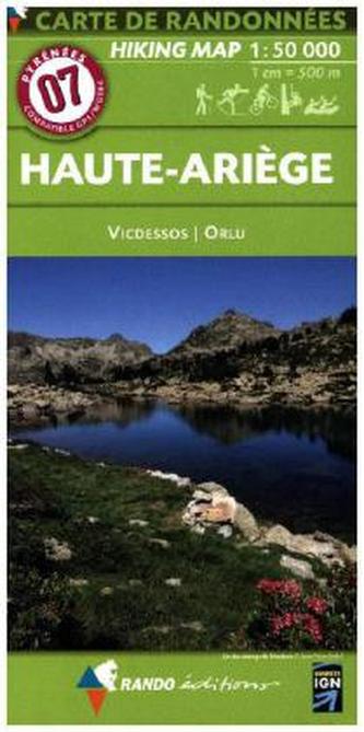 Carte de randonnées Pyrénées  - Haute-Ariege Andorra