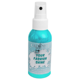 Perleťový sprej na tmavý textil Cadence - světle tyrkysová / 100 ml