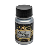 Cadence metalická barva na textil 50 ml - stříbrná