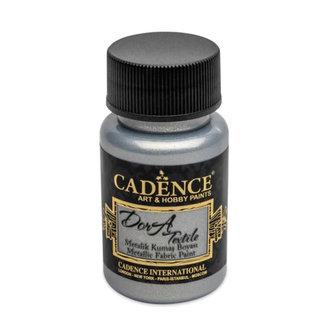 Cadence metalická barva na textil 50 ml - stříbrná