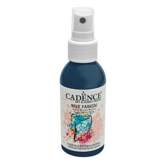 Cadence barva na textil ve spreji 100ml - petrolejová modrá