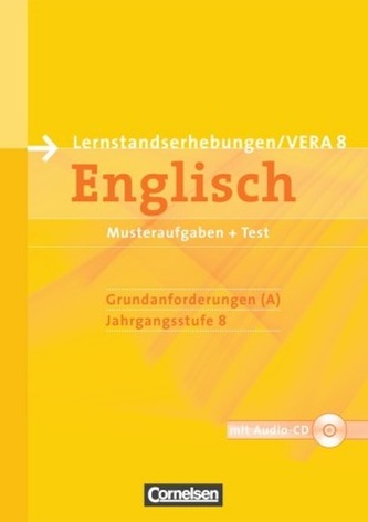 Lernstandserhebungen / VERA 8,  Englisch, Grundanforderungen (A), m. Audio-CD