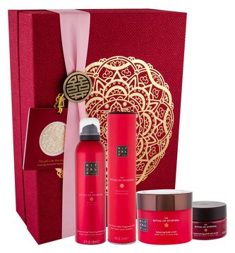 Rituals The Ritual Of Ayurveda tělový krém 200 ml + sprchová pěna 200 ml + tělový peeling 125 g + bytová vůně 50 ml