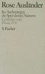 Im Aschenregen; Die Spur deines Namens