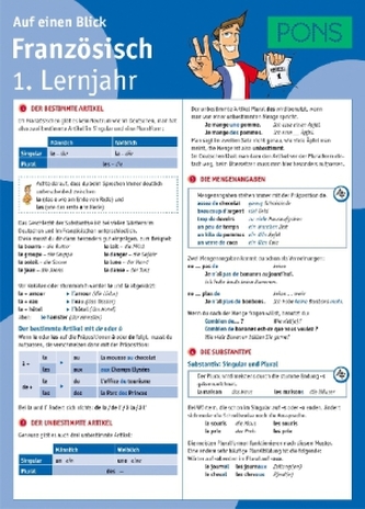 PONS Französisch 1. Lernjahr auf einen Blick