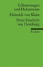 Heinrich von Kleist 'Prinz Friedrich von Homburg'