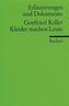 Gottfried Keller 'Kleider machen Leute'