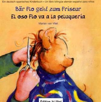 Bär Flo geht zum Friseur. El oso Flo va a la peluquería