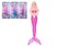 Mořská panna se světelnými efekty 33cm plast na baterie 3 barvy na kartě