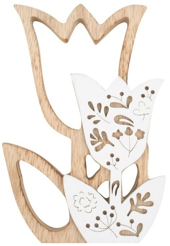 Tulipán dřevěný na postavení 17cm