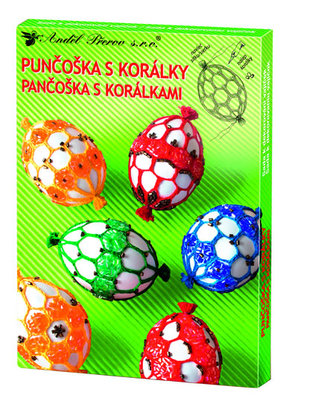 Sada k dekorování vajíček - punčoška s korálky