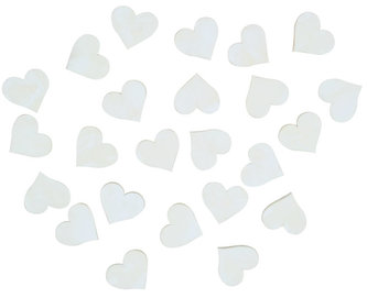 Dřevěná srdíčka 2cm - bílá 24ks