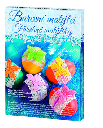 Sada k dekorování vajíček - barevní motýlci