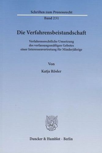 Die Verfahrensbeistandschaft