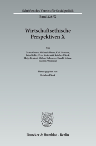 Wirtschaftsethische Perspektiven X. Tl.10