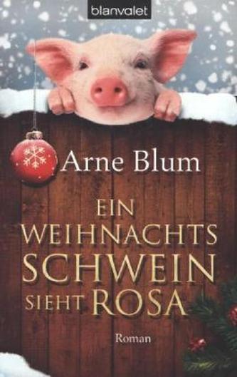 Ein Weihnachtsschwein sieht rosa