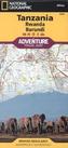 National Geographic Adventure Travel Map Tanzania, Rwanda, Burundi
