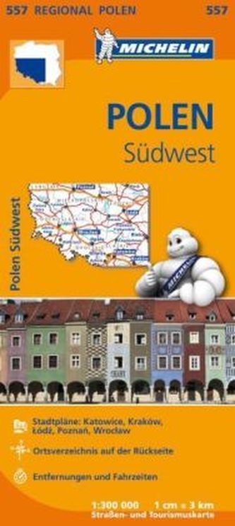 Michelin Karte Polen Südwest. Pologne Sud-Ouest