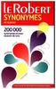 Le Robert Dictionnaire des synonymes et nuances