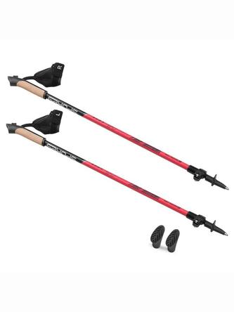 FOOG II Hole Nordic Walking 2-dílné teleskop - černo-červené