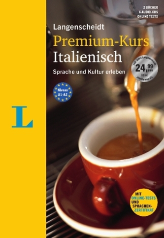 Langenscheidt Premium-Kurs Italienisch, Sprachkurs, 2 Bde., 6 Audio-CDs, MP3-Download, Online-Tests und Sprachen-Zertifikat