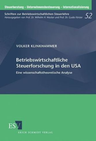 Betriebswirtschaftliche Steuerforschung in den USA