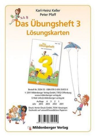 Klasse 3, Lösungskarten zur Selbskontrolle