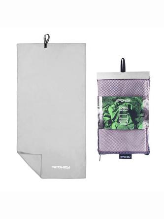 Sirocco L rychleschnoucí ručník 50 x 120 cm - šedý + odnímací spona
