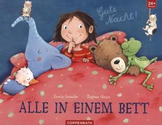 Gute Nacht! Alle in einem Bett