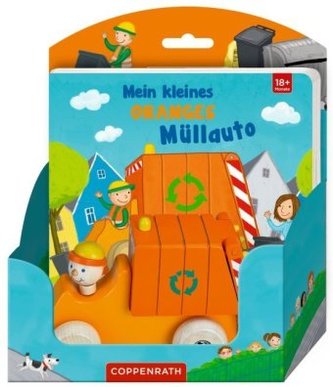 Mein kleines oranges Müllauto, m. Holzauto