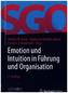 Emotion und Intuition in Führung und Organisation