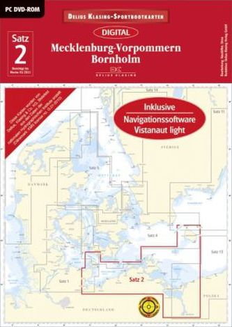 Delius Klasing-Sportbootkarten Mecklenburg-Vorpommern, Bornholm, DVD-ROM