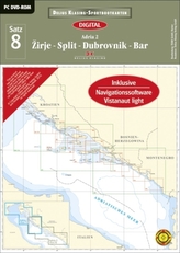 Delius Klasing-Sportbootkarten Zirje - Split - Dubrovnik - Bar, DVD-ROM, Ausgabe 2016