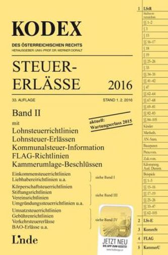KODEX Steuer-Erlässe 2016 (f. Österreich). Bd.2