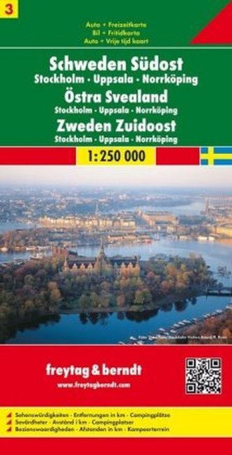 Freytag & Berndt Autokarte Schweden Südost. Östra Svealand. Zweden Zuidoost; Sweden Southeast; Dudest de la Suede; Sudest della