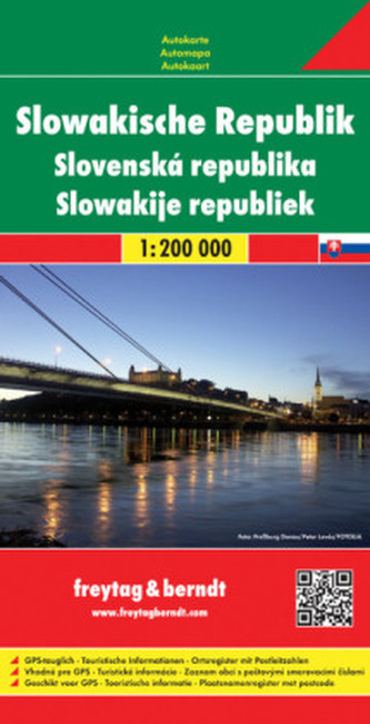 Freytag & Berndt Autokarte Slowakische Republik. Slovenská republika. Slowakije republiek; Slovak Republic; Slovaquie République