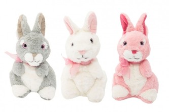 Zajíc/Zajíček plyš 30cm 3 barvy v sáčku 0+ (1kus)