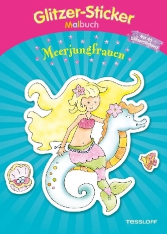 Glitzer-Sticker Malbuch. Meerjungfrauen