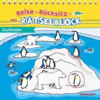 Reise-Rücksitz-Rätselblock Suchbilder. Ab 5 Jahren