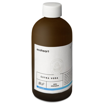 Ecoheart Ústní voda Máta a eukalyptus (300 ml) - ve skleněné lahvi