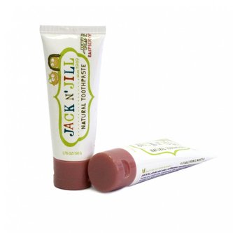 Jack n' Jill Dětská zubní pasta - malina BIO (50 g) - bez fluoru, s bio extraktem z měsíčku