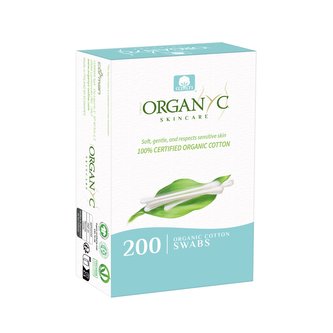 Organyc Vatové tyčinky do uší (200 ks) - z biobavlny a recyklovaného kartonu