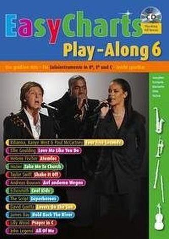 Easy Charts Play-Along, für Bb/Eb/C-Instrument, m. Audio-CD. Bd.6