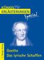 Johann Wolfgang von Goethe 'Das lyrische Schaffen'