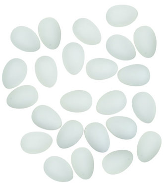 Vajíčka 4cm bílá k dozdobení plastová 24ks