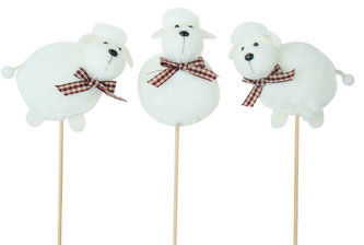 Ovečka plyšová 8cm bílá + špejle