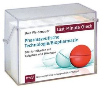 Pharmazeutische Technologie/Biopharmazie, Karteikarten