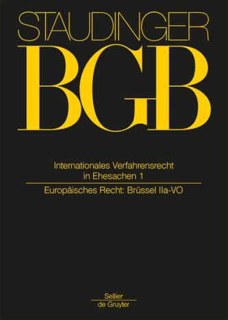 Internationales Verfahrensrecht in Ehesachen (IntVerfREhe). Bd.1